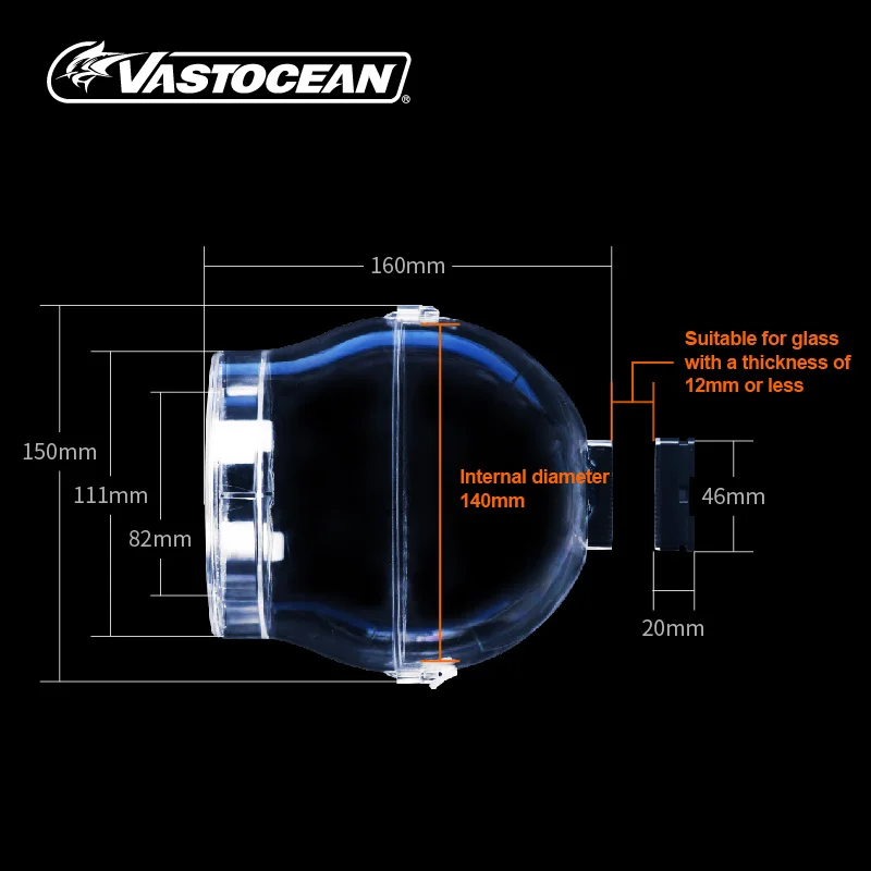 Фото VASTOCEAN Мяч для ловли аквариума, инструмент для ловли аквариумных рыб, морская ловушка для рыбы, высокопрозрачный пластик для ловли рыбы №5