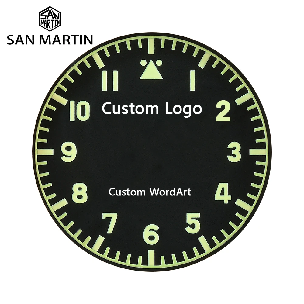 San Martin Custom Watch Logo Wedding Customize Dial Service Anniversary Word Art Birthday Etc Service Fee OEM ODM OBM Watch