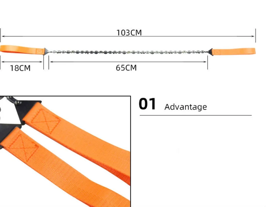 Portable Hand Zipper Saw Outdoor Chain Wire 11 Tooth Manganese Steel Pocket 24 Inch Garden Pruning Tool | Инструменты