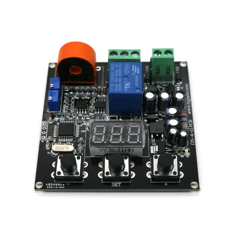 

LED Display AC 0-100mA 5A 10A 20A Linear Current Sensor Module with Relay