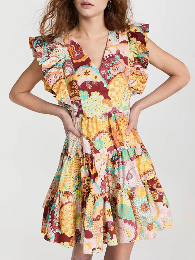 

Elegant Floral Dresses for Women Summer 2022 Luxury Evening Designer Holiday Vestido Sexy Prom Party Outfits Robe Femme Clothing