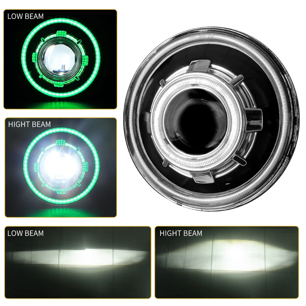 Автомобильные аксессуары светодиодные фары 7 дюймов Rgb-лампы изменяющие цвет