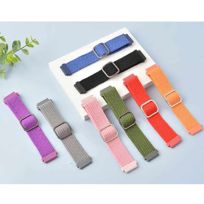 20mm Watch Braided Solo Loop For Samsung Watch 5/4 44mm 40mm/classic 42 46mm/Active 2/Gear S3 bracelet Galaxy watch 5 pro 45mm