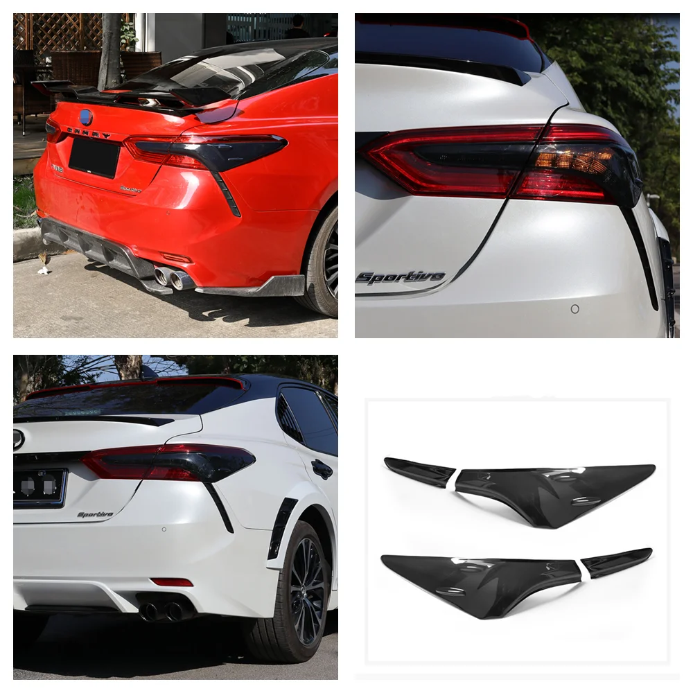 

For Toyota Camry 2018-2020-2022 Accessories Rear Tail Lights Lamps Eyelid Eyebrow Stripes Decoration Cover Trim Styling
