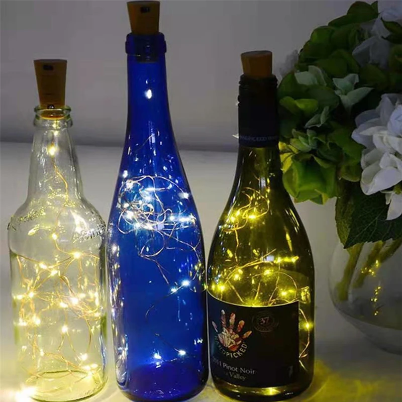 

5pcs Fairy Lights LED Wine Bottle Cork Light String Wedding Party Decoration Festoon Garland Lamp for Christmas Indoor Decor