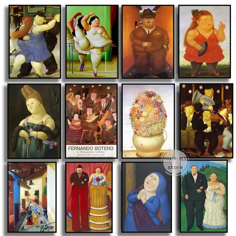 Печать на холсте Мона Лиза Фернандо Ботеро