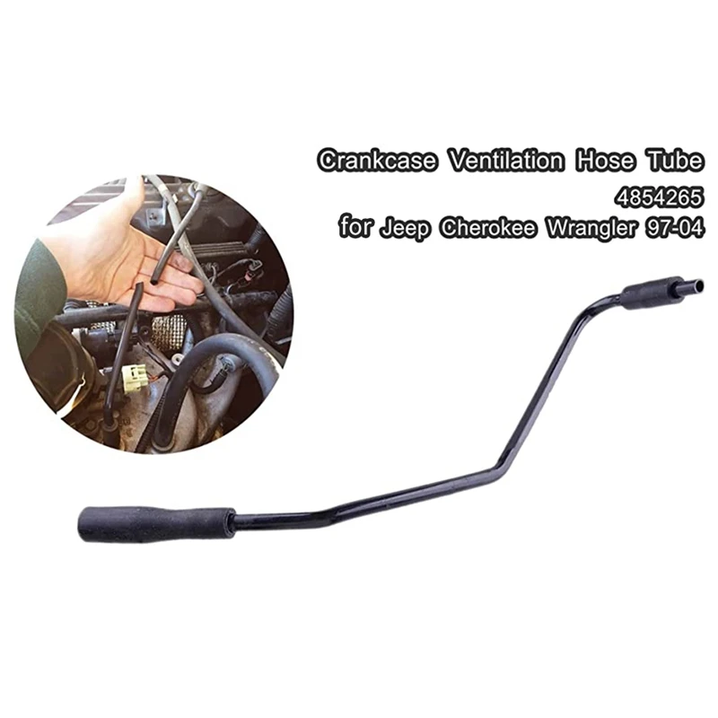 Черный вентиляционный шланг для кривошипа Металлический 4854265 Для двигателя Jeep