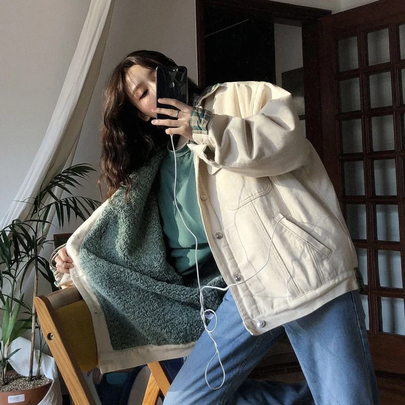 Женская длинная куртка в Корейском стиле желтая Харадзюку свободная ветровка