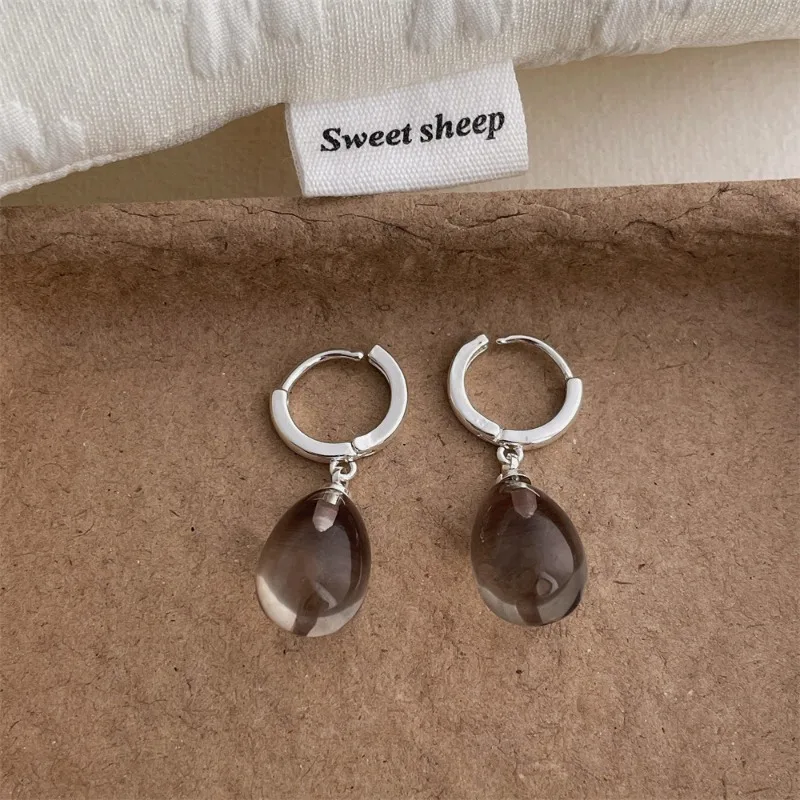 Minar новые минималистичные прозрачные серые акриловые серьги-кольца с каплями