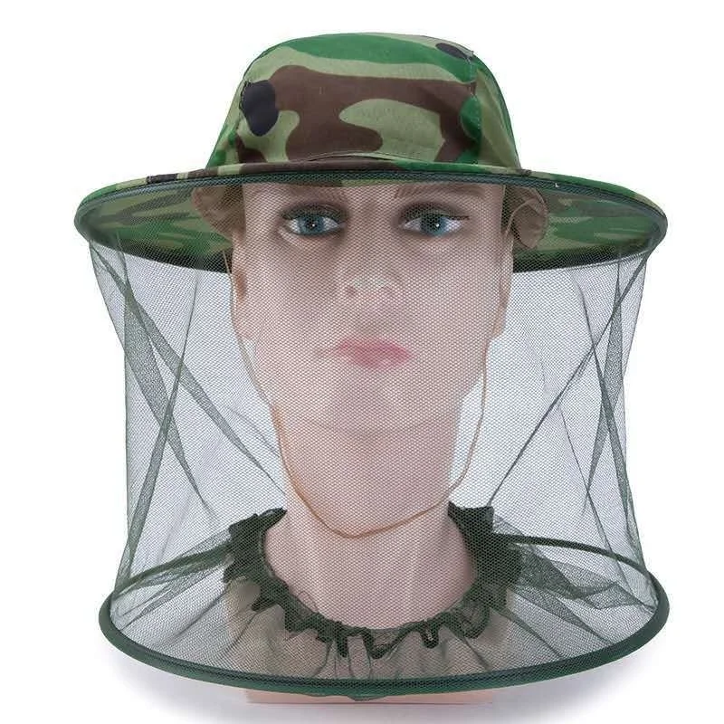 

Mosquito Head Face Protector Net Hat Insect Bugs Bee Proof Mesh Hat Beekeeping Hat Outdoor Fishing Sun Cap Face Protector