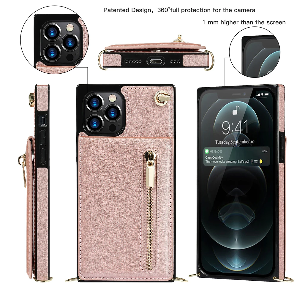 Фото Чехол-книжка на молнии для iPhone XR XS 13 12 11Pro Max 15 14Plus №4
