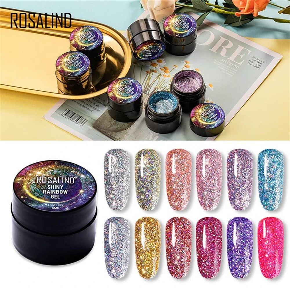 

Rosalind Flash Rainbow Glue 5ml Small Cans Barbie Glue Nail Glue Phototherapy Glue Rainbow Nail Polish Wholesale