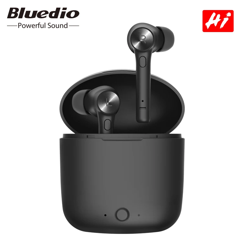 Hot Sale Bluedio Hi wireless earphone for phone stereo sport earbuds headset with charging box built-in microphone