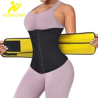 ningmi waist trainer body shaper waist trimmer shaperwear belt women slimming tummy control belts corset sports girdle neoprene