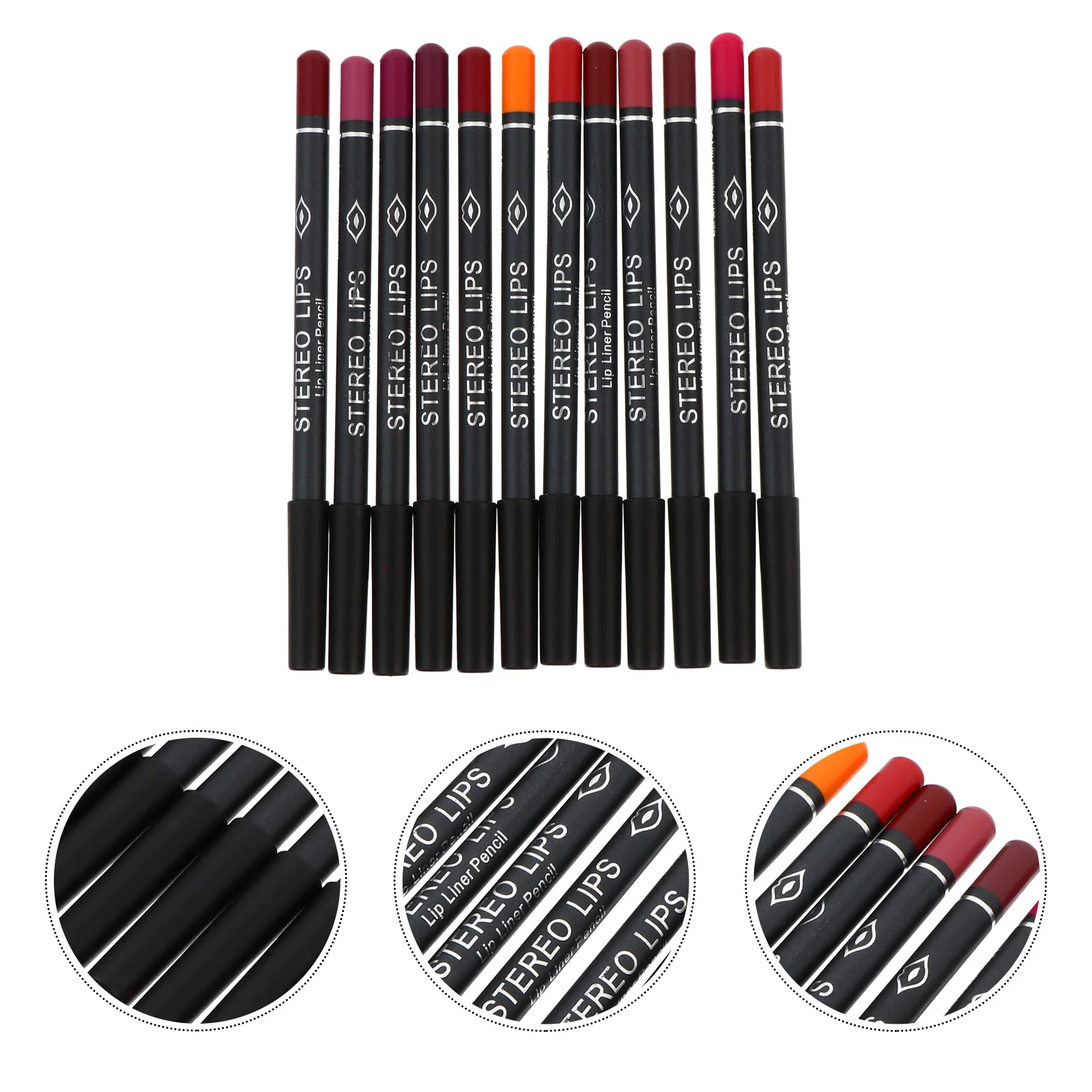 

12pcs Professional Matte Lip Liner Set Waterproof Smooth Natural Lip Liner Pen Lip Eyeliner Makeup Liner