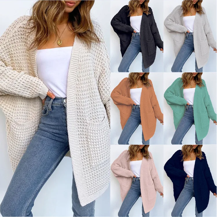 2022 Autumn and Winter New Women's Clothing, Casual Women's Knitted Cardigan, Loose Knitted Warm Sweater Women's Coat