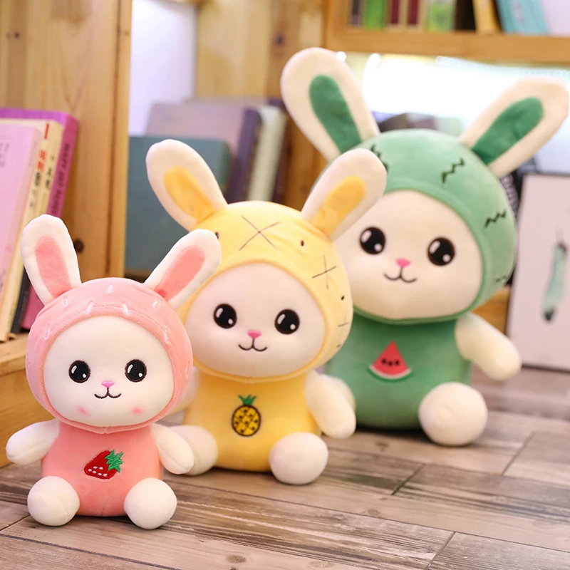 

25CM Bunny Soft Stuffed Animal Doll Kawaii Cartoon Fruit Rabbit Plush Toy Kids Girls Birthday Christmas Gift Juguetes De Peluche