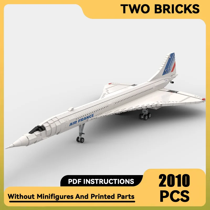

Military Series Moc Building Blocks 1:72 Scale Concorde Model Technology Aircraft Bricks DIY Assembly Fighter Toys For Kids