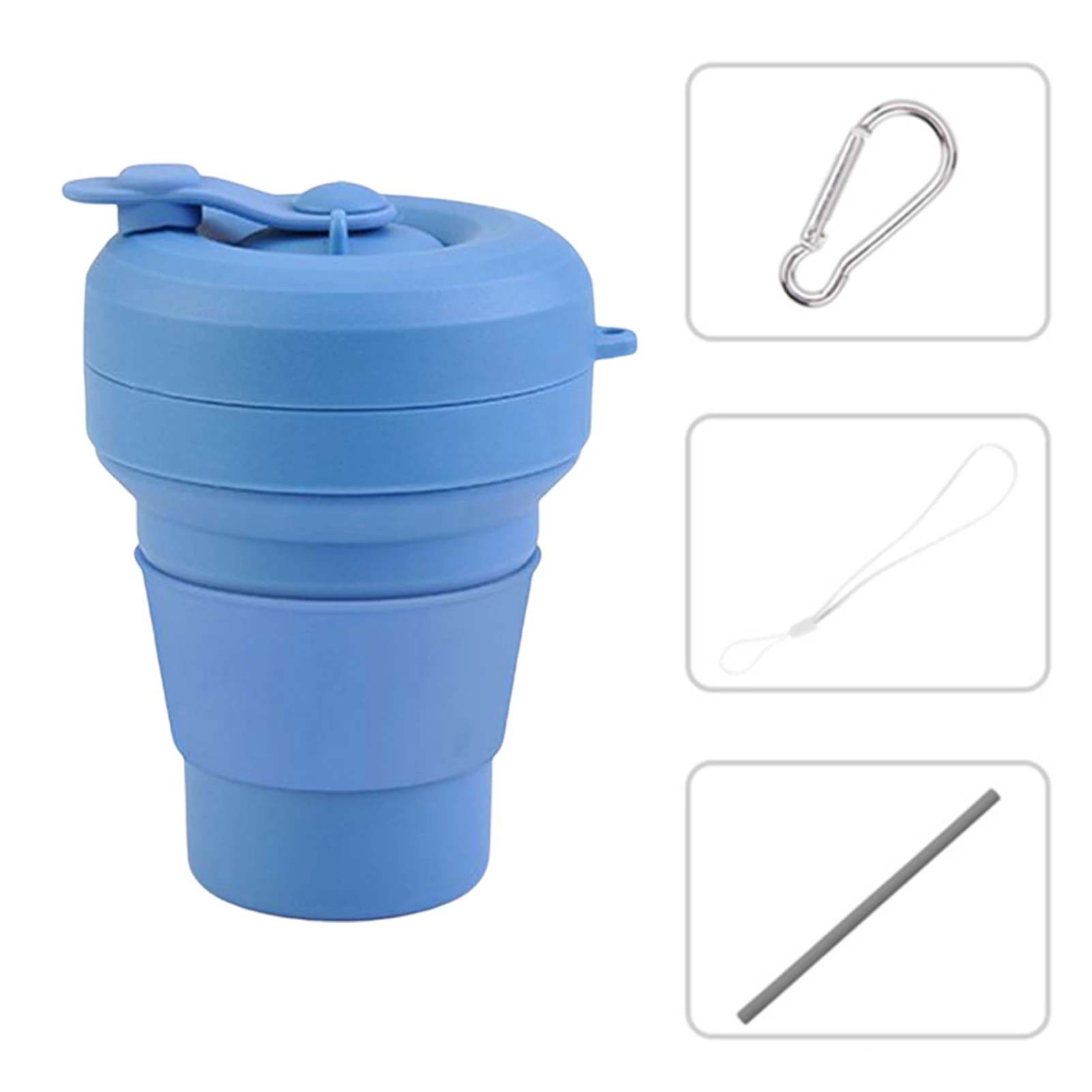 

Foldable Silicone Water Cup Lightweight Portable Travel Cup For Hiking Picnic