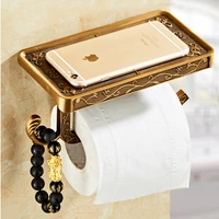 antique brass toilet paper holder bathroom mobile holder toilet tssue paper roll holder bathroom storage rack accessory