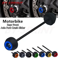motorcycle cnc front rear wheel drop ball shock absorber protector crash sliders pad for yamaha mt 07 fz 07 fj07 mt07 2014 2021