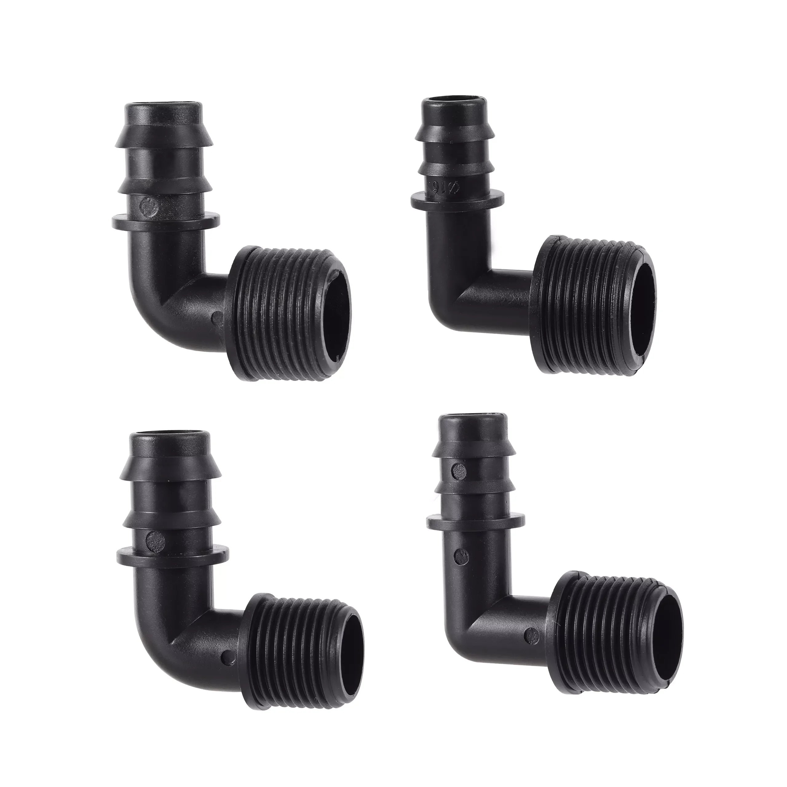 

Elbow Connectors with Threaded 90 Degrees Agriculture Greenhouse Irrigation Drip Water Hose Connector PVC Pipe Connector 5 Pcs