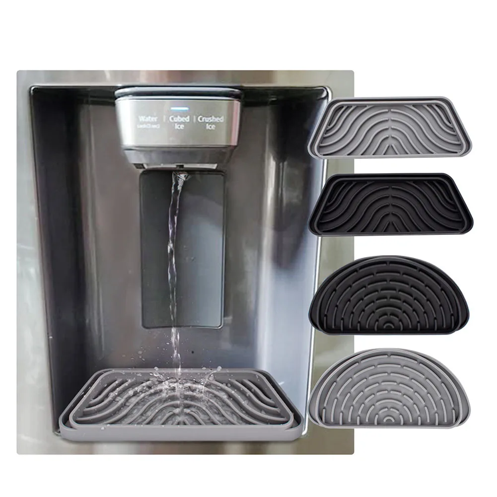 Water Dispensers Tray Refrigerator Drip Catcher Silicone Splash Guard Fridge Water Collector Pan Pad Trapezoidal Drip Tray