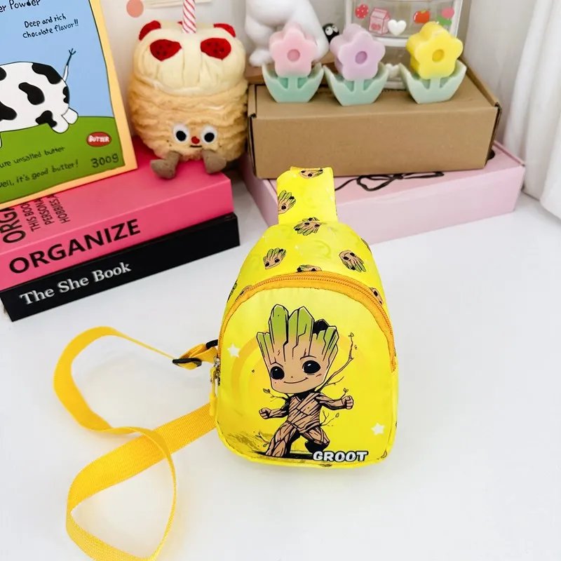 Новинка детская нагрудная сумка Marvel Человек-паук Халк Грут мультфильм аниме на