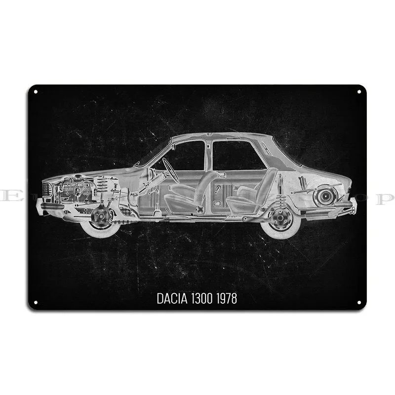 Dacia 1300 1978 металлическая табличка плакат украшение стены гараж печать таблички