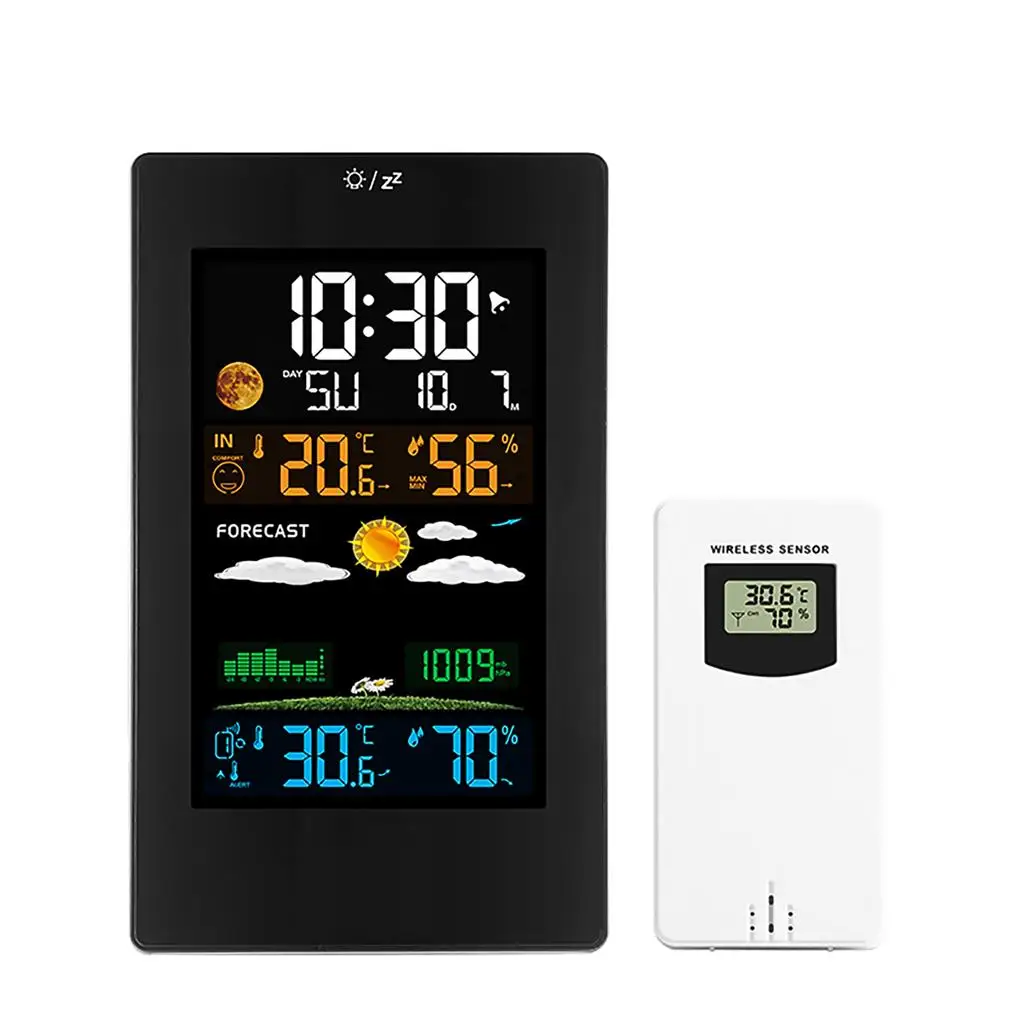 

Weather Station Sensor Tools Accessories Tabletop USB Temperature Humidity Barometer Clock Display Device Fitting