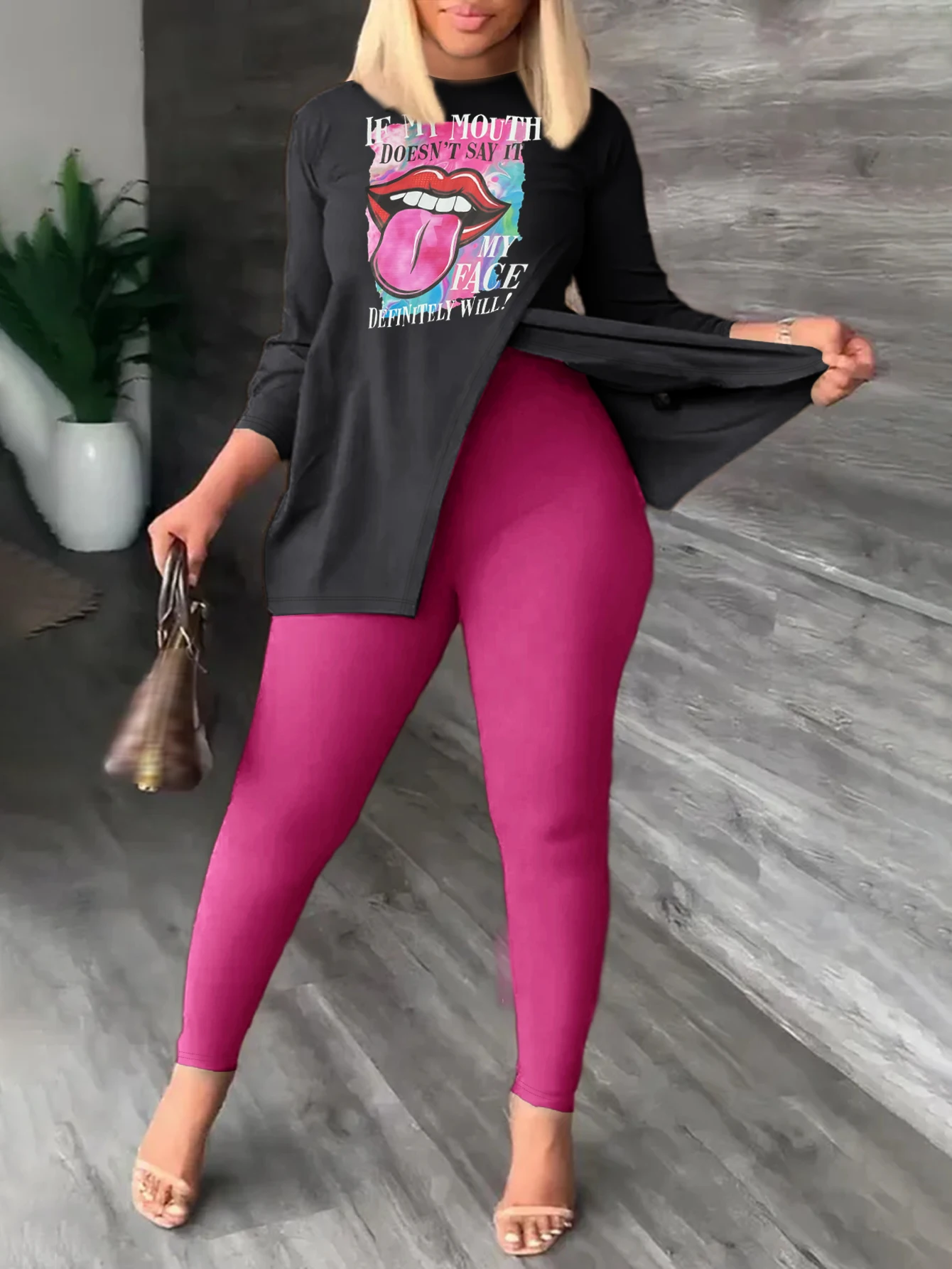 Комплект из двух предметов с длинным рукавом и брюками