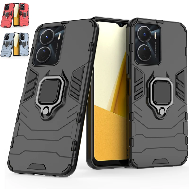 

Hard Armor Magnetic Phone Case For Vivo Y16 Case For Vivo Y16 Cover Phone Bumper Shockproof Full Cover For Vivo Y 16 Y16 Fundas