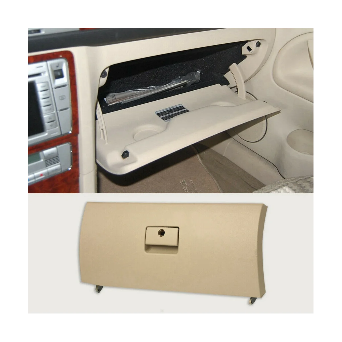 

1J1857121A задняя крышка для пассажирских перчаток, чехол для хранения для автомобиля VW Jetta Golf Mk4, бежевого цвета