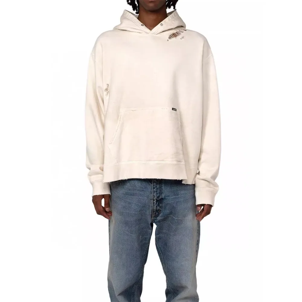 NIGO Мужская потертая винтажная толстовка с капюшоном Faded High Street Пуловер в стиле