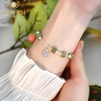 ashiqi natural jade 925 sterling silver bracelet fashion personality new trend for women gifts