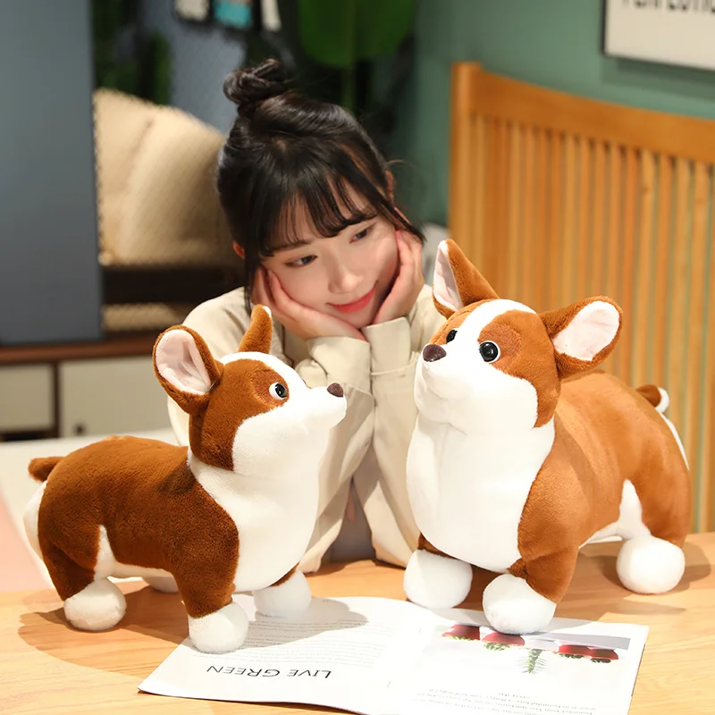 Милая Набивная игрушка-Зверюшка корги с короткими ногами диванная подушка для