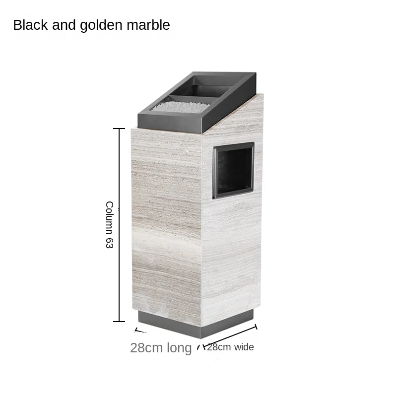 Мусорная корзина в европейском стиле для вестибюля отеля с пепельницей из