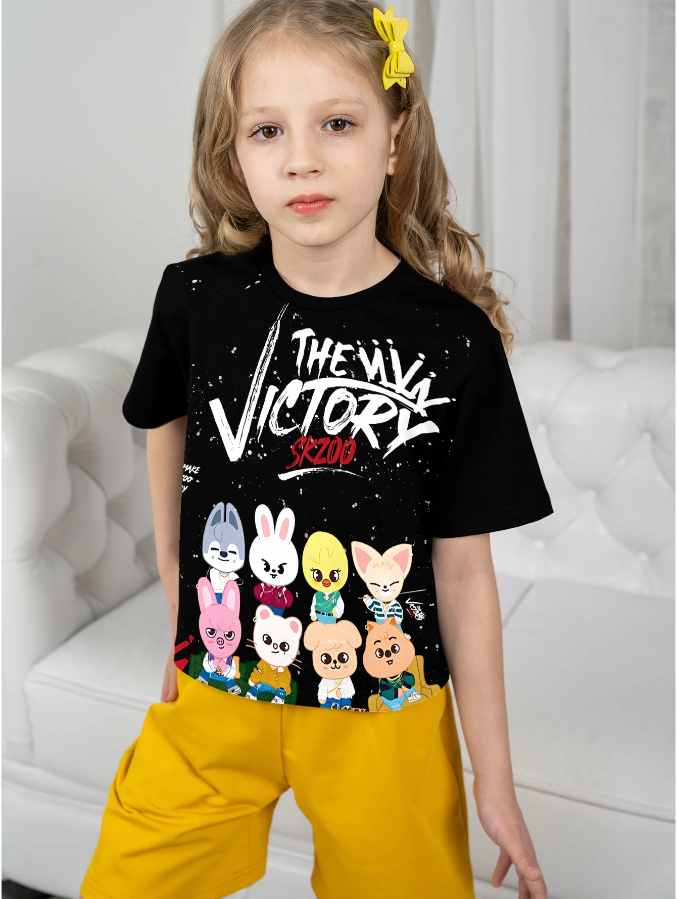 3D Print-S-Skzoo-o-Baby Clothing 5 to 14 Years Male Outdoor Clothes for-S-Stray-Kids-Children Boy Girl k-Kpop Child T-Shirt Top