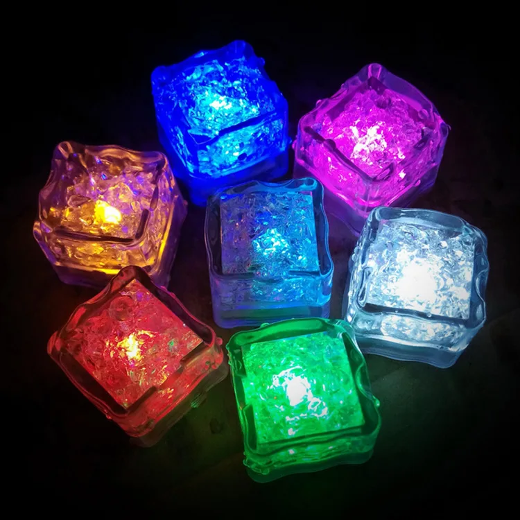 

6Pcs Luminous LED Ice Cubes Glowing Party Flash Neon Halloween Festival Accessories Christmas Decor Party Bar Decor Supplies