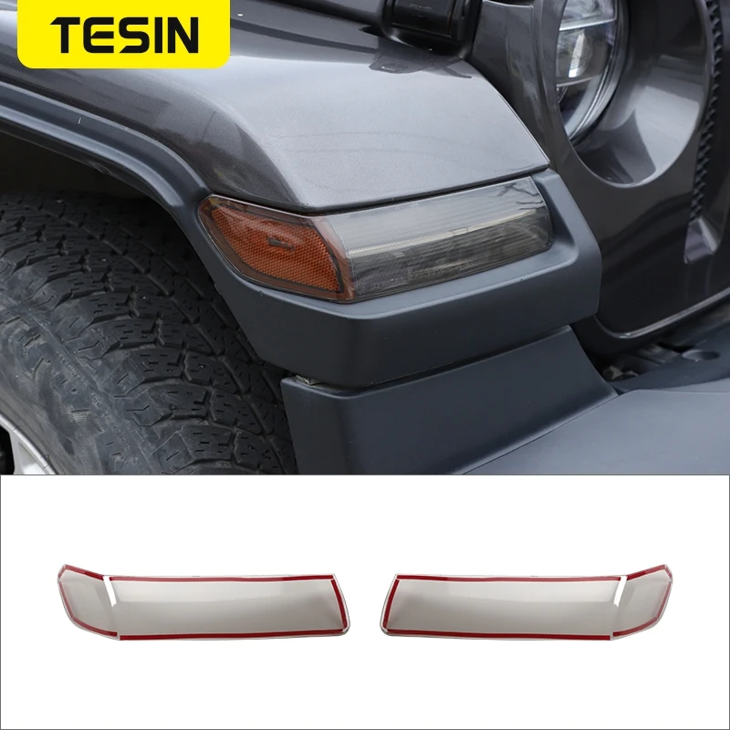 

TESIN Lamp Hoods For Jeep Wrangler JL Car Wheel Eyebrow Light Lamp Decoration Cover Accessories For Jeep Gladiator JT 2018-2022