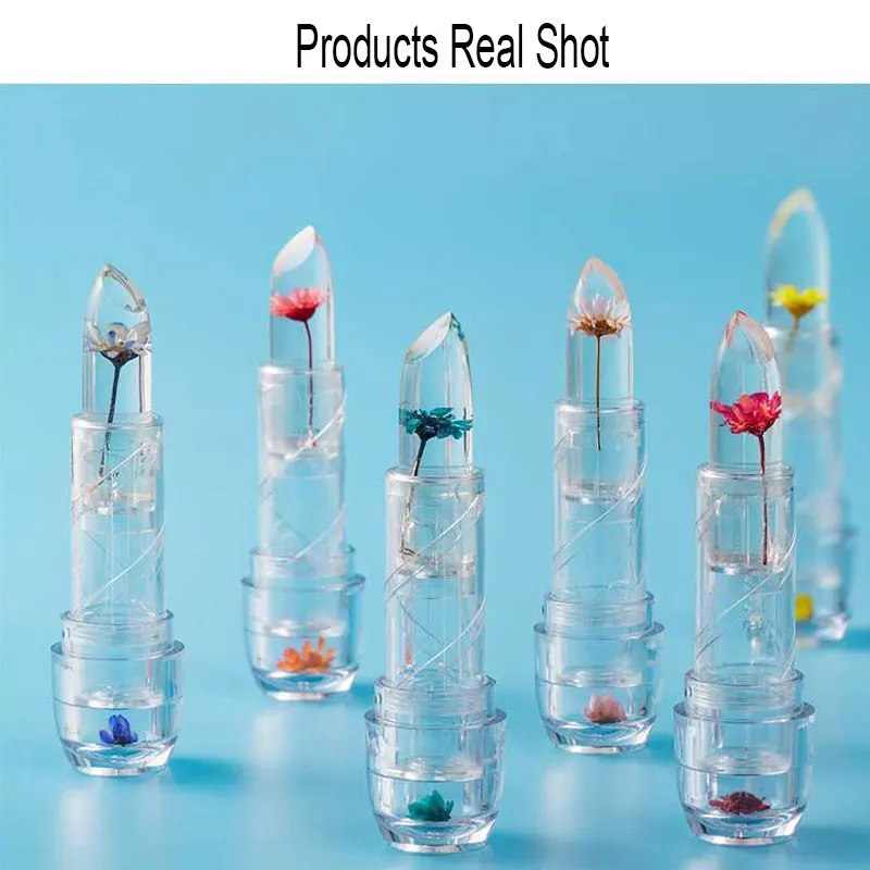 

Magic Jelly Flower Lipstick Temperature Changing Lip Blam Transparent Moisturizing Lip Gloss Korean Cosmetic Tools Wholesale