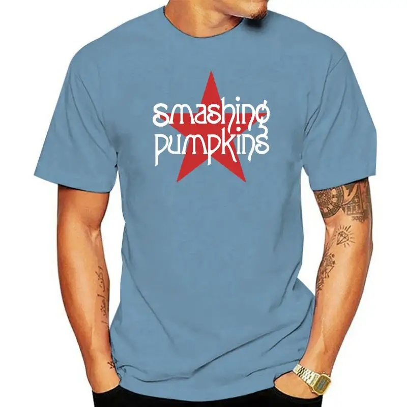 THE SMASHING PUMPKINS STAR LOGO BLACK T SHIRT ALTERNATIVE SILVERCHAIR BUSH ZWAN 100% cotton tee shirt tops wholesale