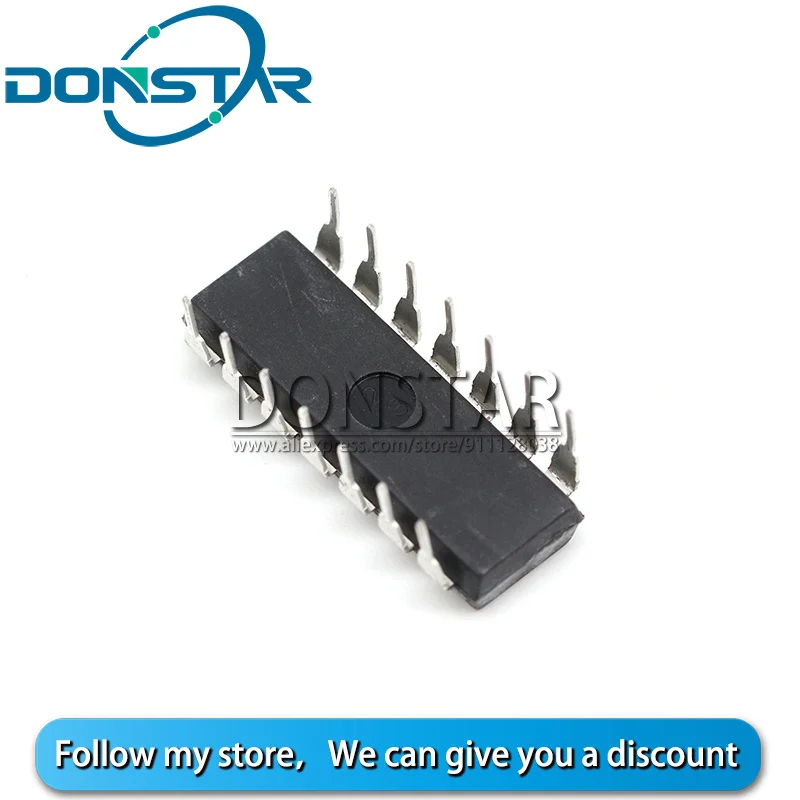 10 шт. NE556 NE556N 556N DIP14 DIP-14 двухканальный таймер IC новый | Электронные компоненты и