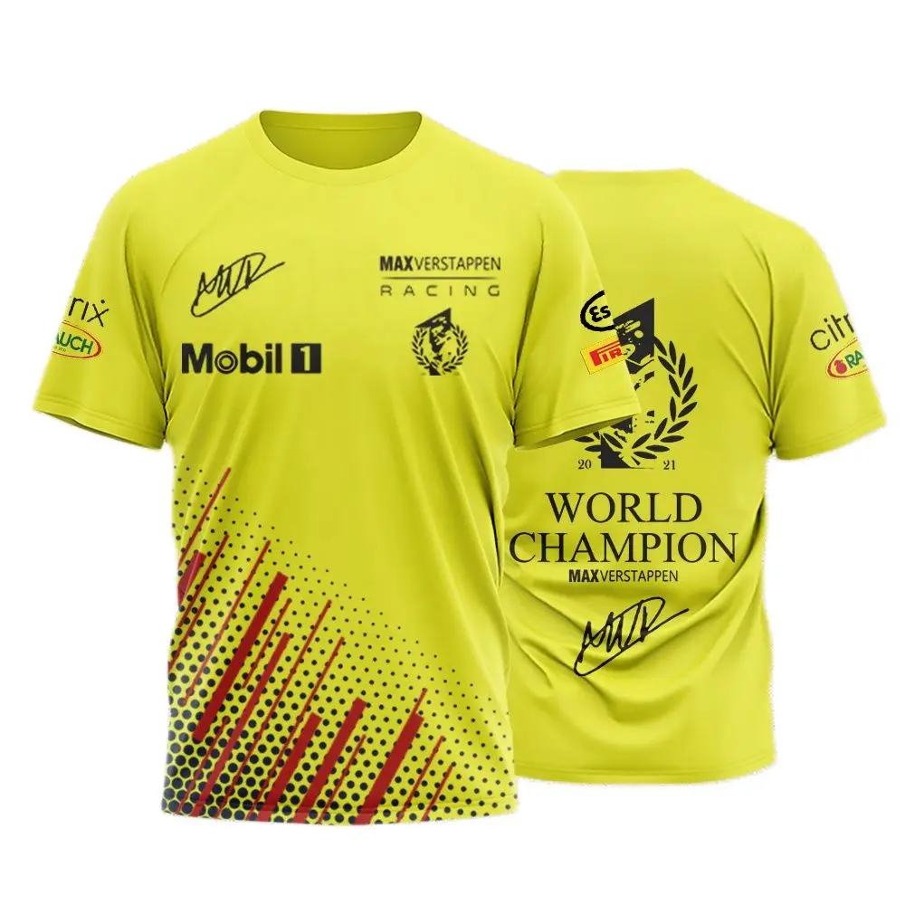

Summer New F1 Drivers World Champion T-shirt 2022 Car Fans Max Breathable Formula 1 Red Color Bull Racing Team T-shirts
