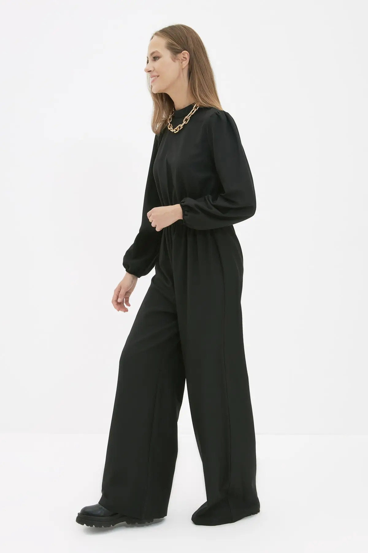 

Trendyol Upright Collar Articulated Wheel Jumpsuit TCTAW22TL0016
