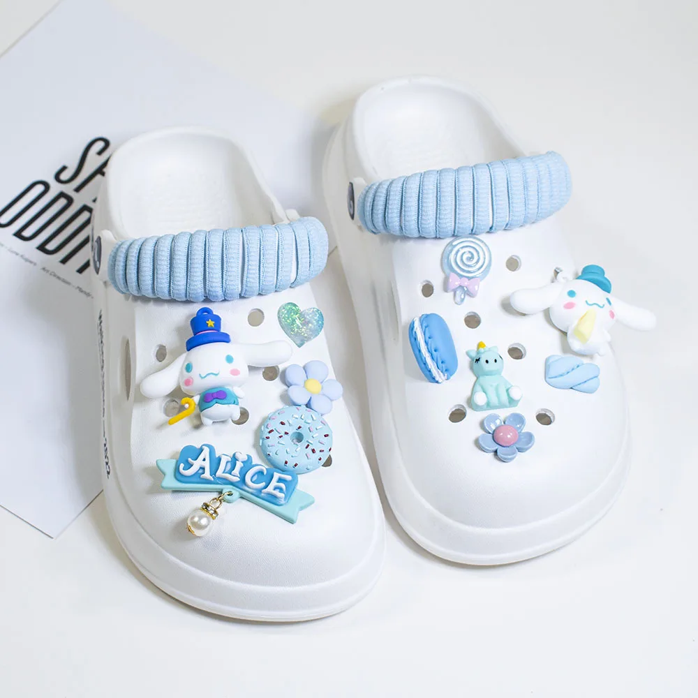 

Cave Shoes Diy Shoe Buckle Buckle Big Ear Dog Shoes Flower Three-Dimensional Cartoon Dog Cave Shoes Slippers Accessories