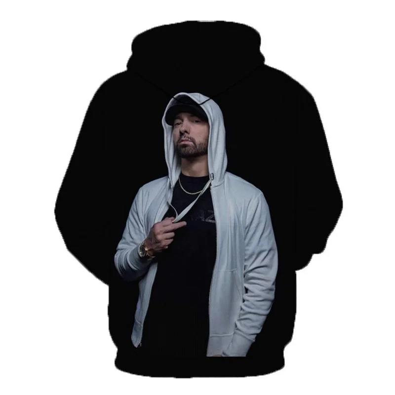 Hot Fashion Hoodie EMINEMs 3D Hoodie Men/Women's Sweatshirt Singer Hip Hop Personality Print Oversize 3D Sweatshirt images - 6