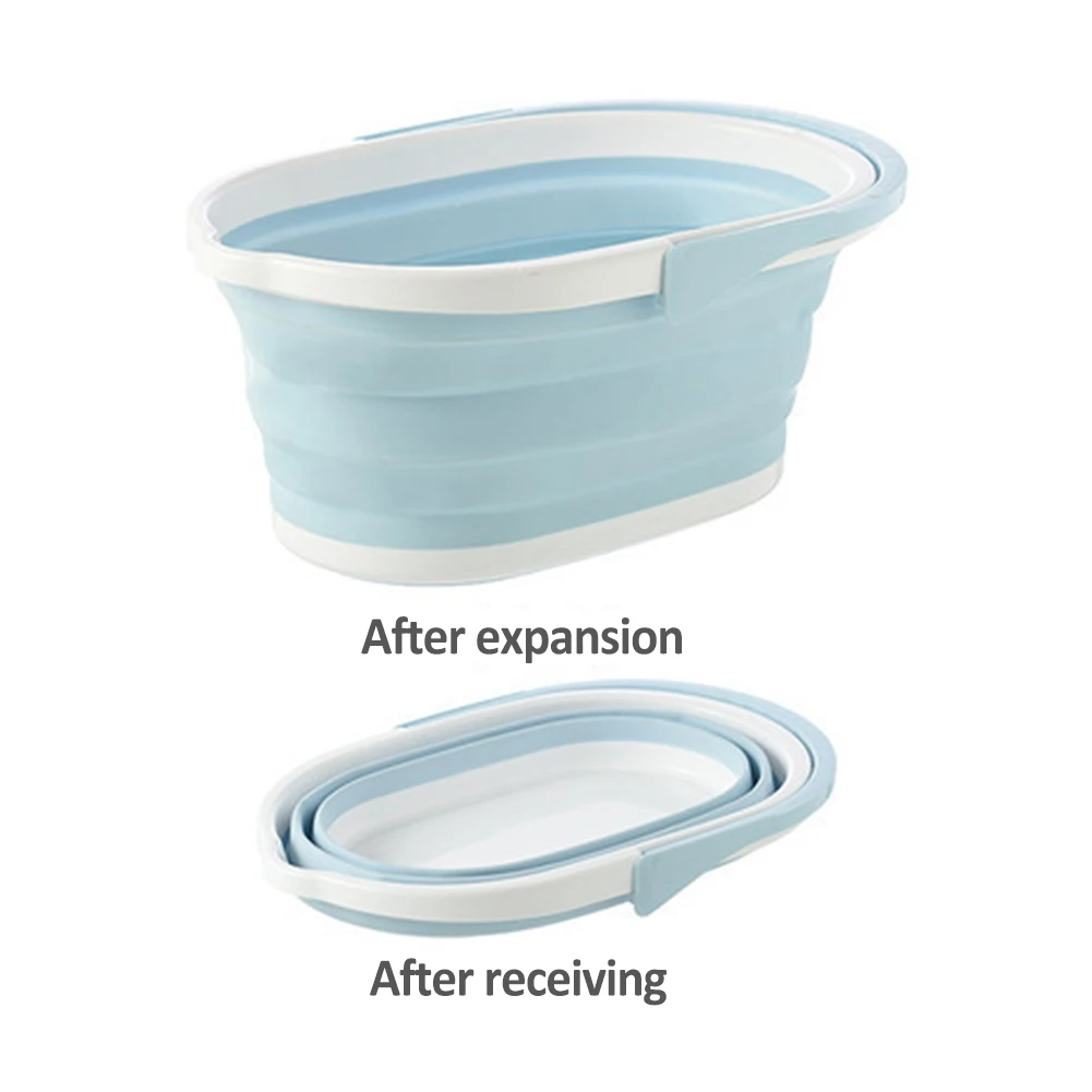 

For Camping Hole Design Folding Solid Basin Space Saving Car Cleaning Durable Indoor Outdoor Bucket Hanging Fishing With Handle