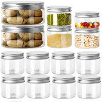 10pcs 3050 80100120 ml empty plastic clear cosmetic jars makeup container clear jar face cream sample pot container