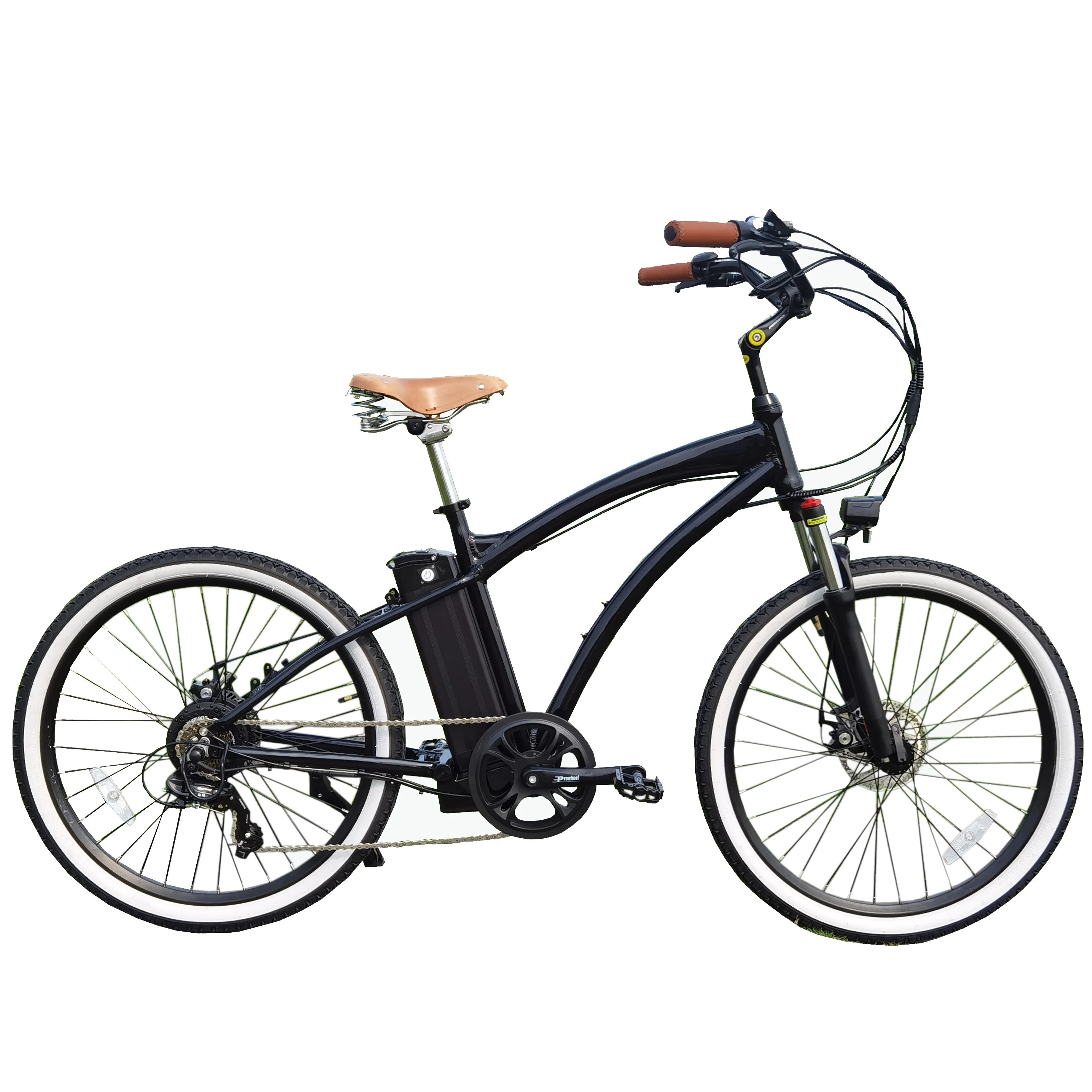 

Retro Style 48V 17Ah E-Bike Bafang 500W 26 Inch Step Over Electric Bike Beach Cruiser Free Shipping City E-Bicycle